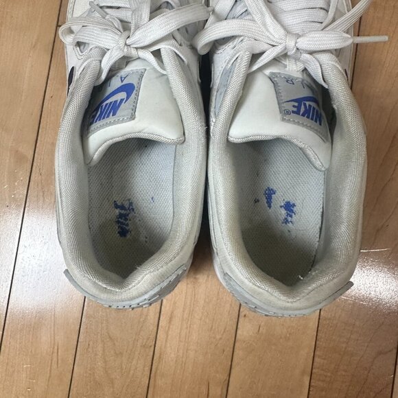 Nike Air Max 90 White with Blue Swoosh Size 9 / 40.5 - Picture 11 of 11